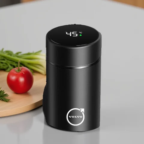 볼보 XC40 XC70 XC90 C30 C70 S40 S60 S80 S90 V40 V50 V70 차량용 진공 컵 보온병 머그컵 온도 표시 커피 컵