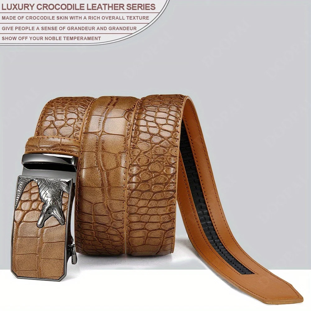 Men\'s PU Leather Belt Fashion Automatic Buckle Belt for Popular Business High Quality Male Belt