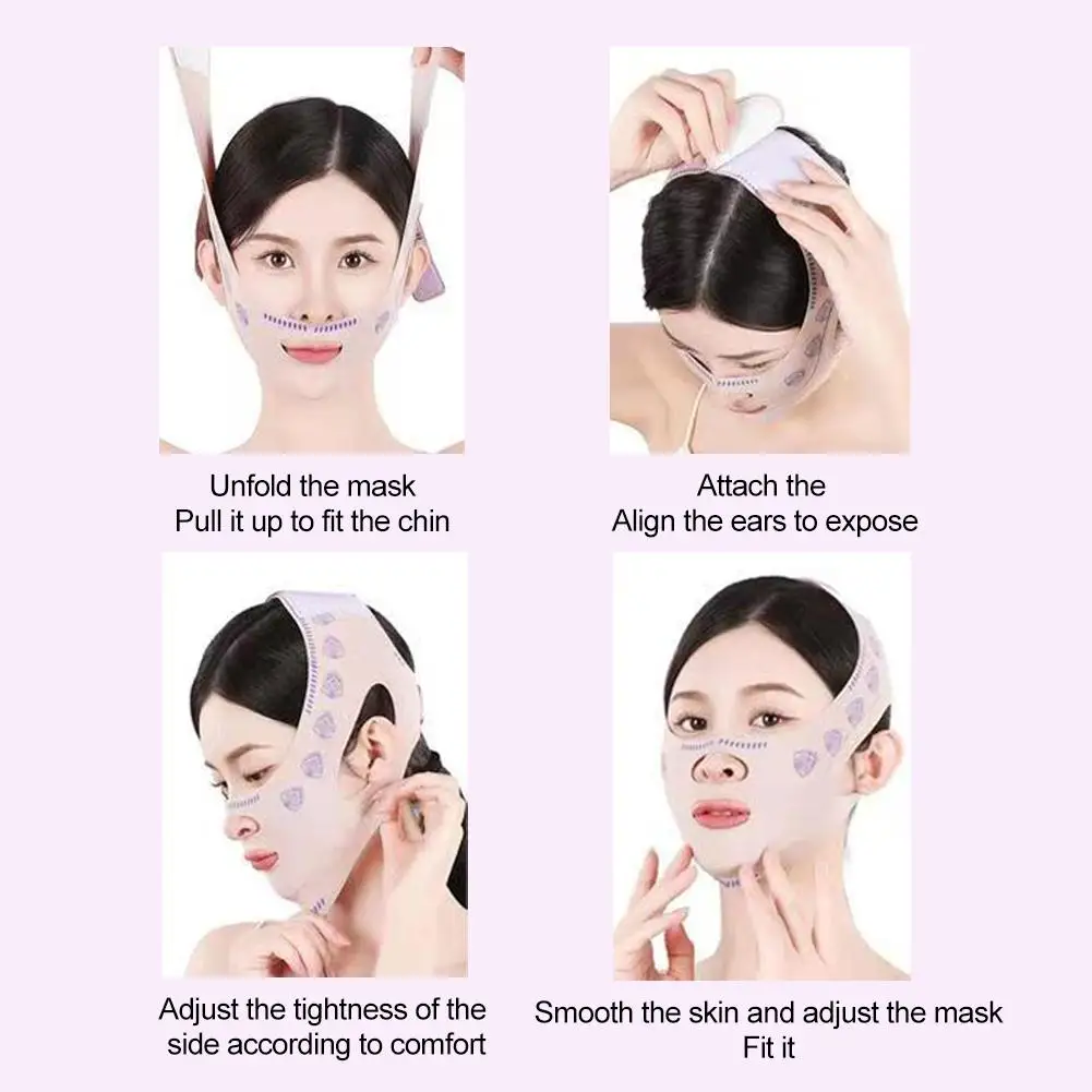 Draagbare Gezicht Afslanken Bandage Gezicht Lifting Riem V Lijn Gezicht Afslanken Band Dubbele Kin Tightener Slanke Band Gezichtsmasker Tool