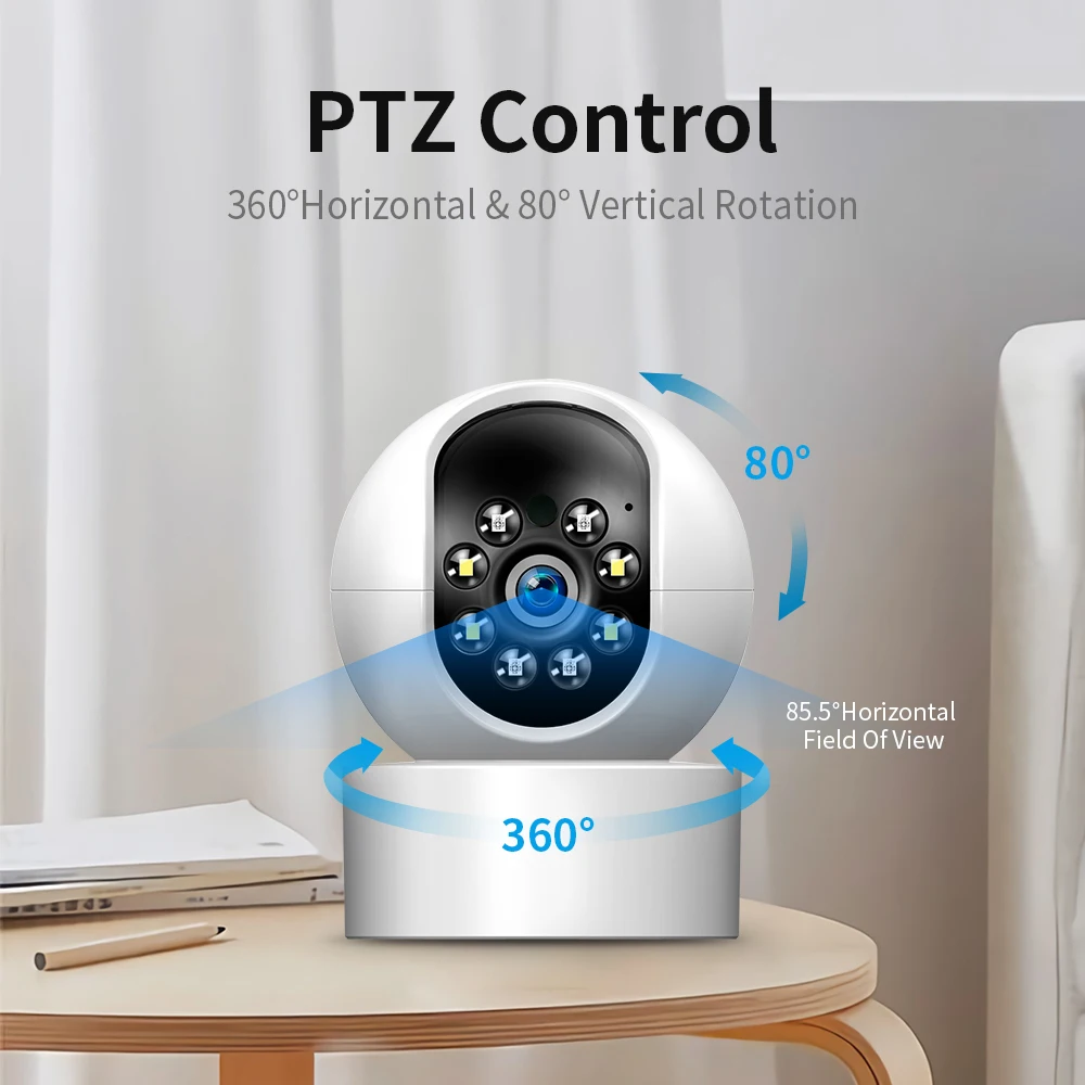 HIVA-cámara IP de seguridad para interiores, dispositivo de vigilancia inteligente con Wifi, 1080P, visión nocturna infrarroja, Monitor de bebé,