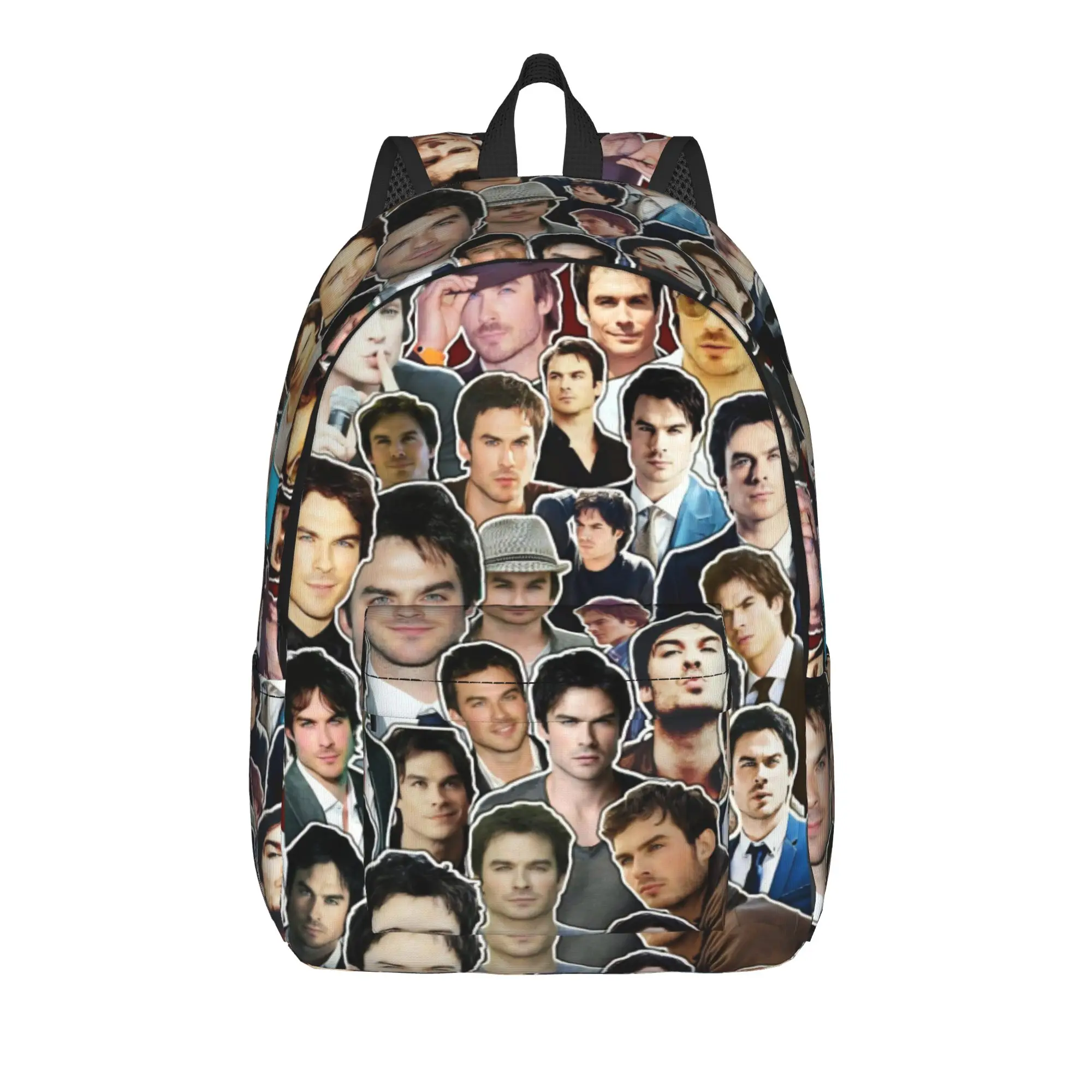 The Vampire Diaries Resuable Movie Backpack Men Damon Salvatore Big Backpacks Polyester Modern High School Bags Workout Rucksack