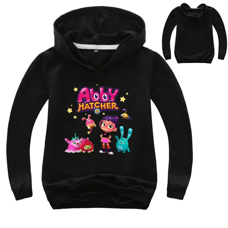 Abby Hatcher Kids Clothes Cotton Hooded Sweater Streetwear Sweatshirt Cartoon Pullover Hip Hop Teenager Boys Girls Clothing