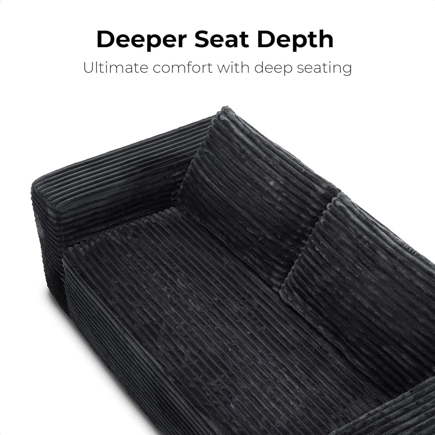 أريكة بمقعدين مقاس 71 بوصة، مقعد عميق مريح، بدون تجميع، أريكة في صندوق، أريكة صغيرة حديثة مع قماش قطيفة لغرفة المعيشة وغرفة النوم، #4