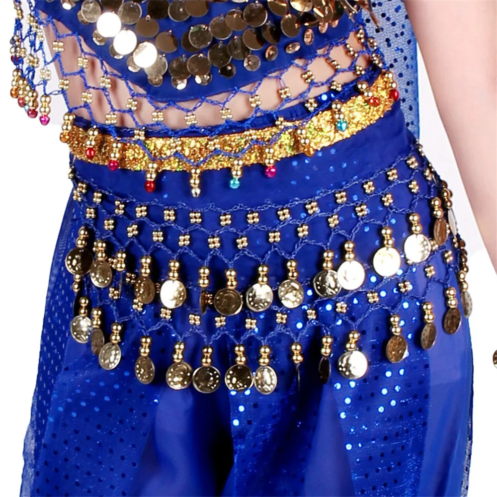 Belly Dance Belt Kids Chain for Dancers Children Dance Hip Scarf with Coins Indian Dress Practice Girls Bellydancing Accessories