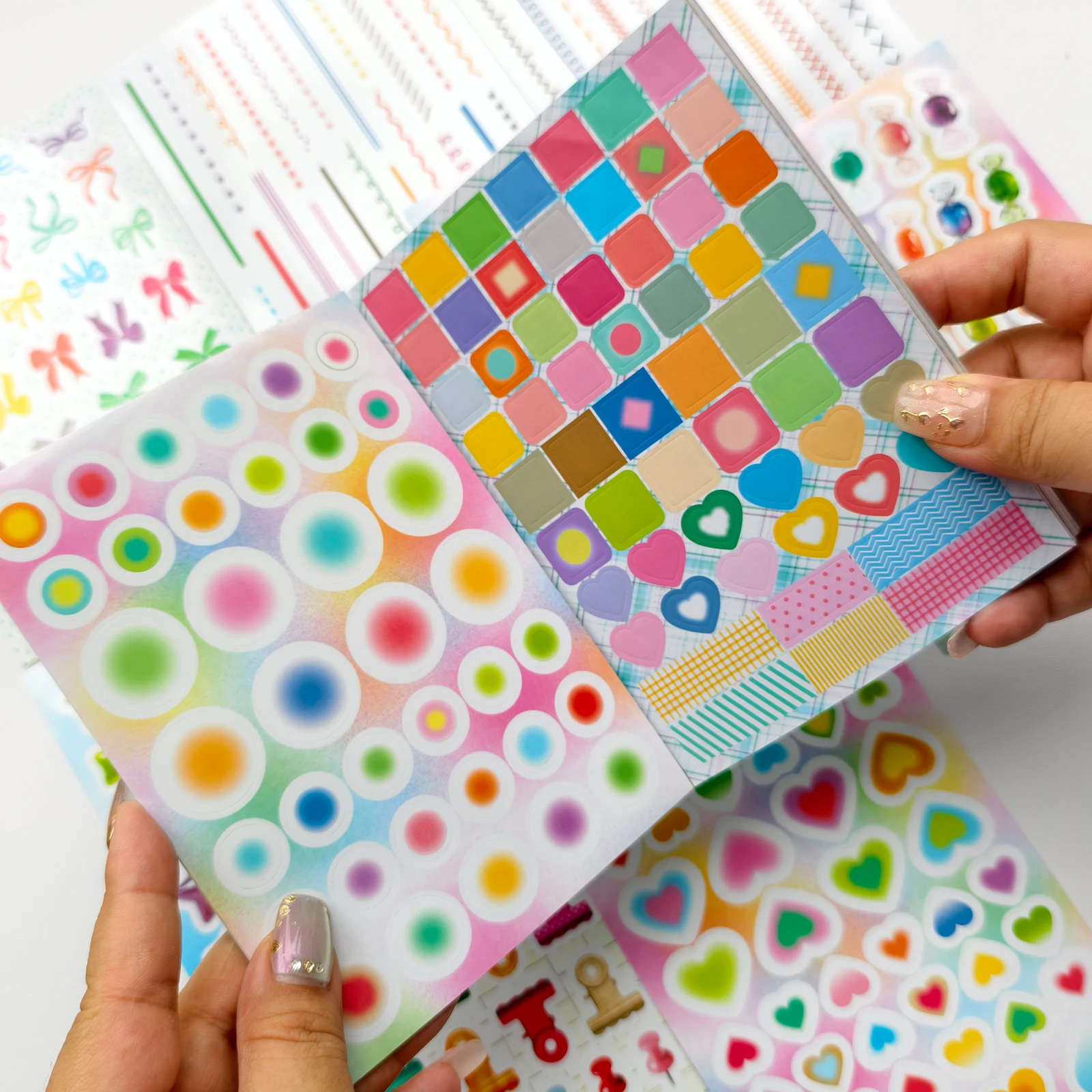 Zufällige Auswahl von über 1000 bunte Aufkleberbücher, niedliche Traumstil-Sticker, für DIY-Scrapbooking, Journaling und Dekoration – Detail 5