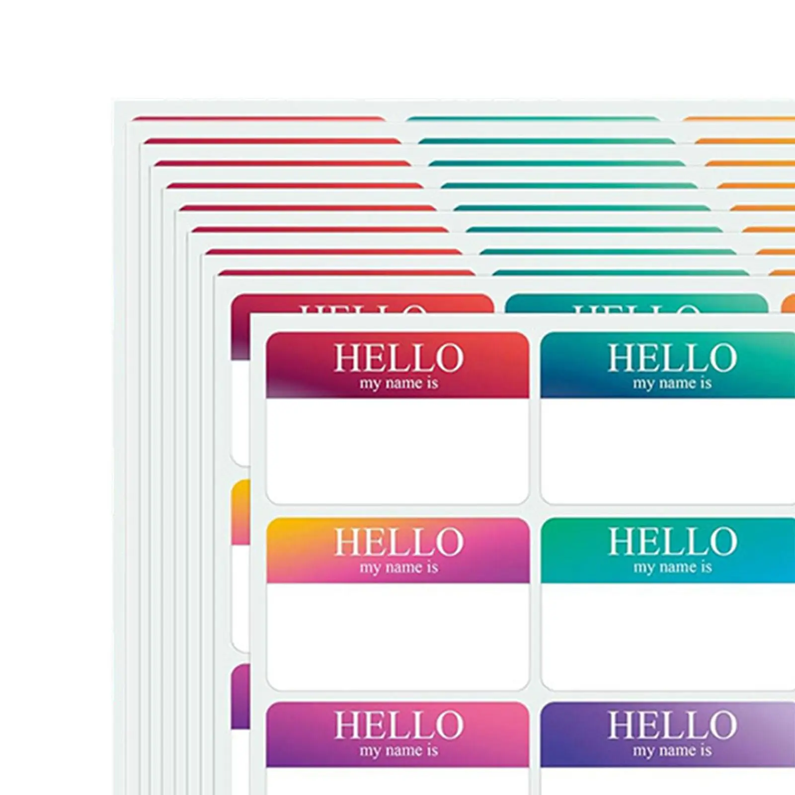 10 Sheets Name Tags to Mark School Supplies 150Pcs Rainbow DIY Crafts Name Tag