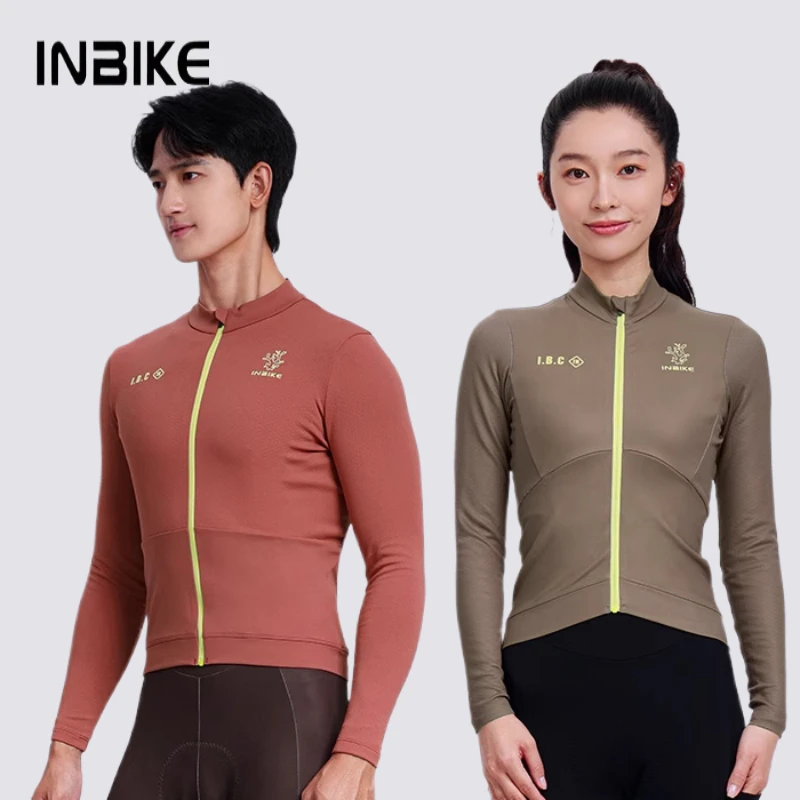 

Inbike Autumn/winter New Arrival Fleece-lined Thermal Cycling Jersey With Long Sleeves, Fleece-lined Men's And Women's Tops