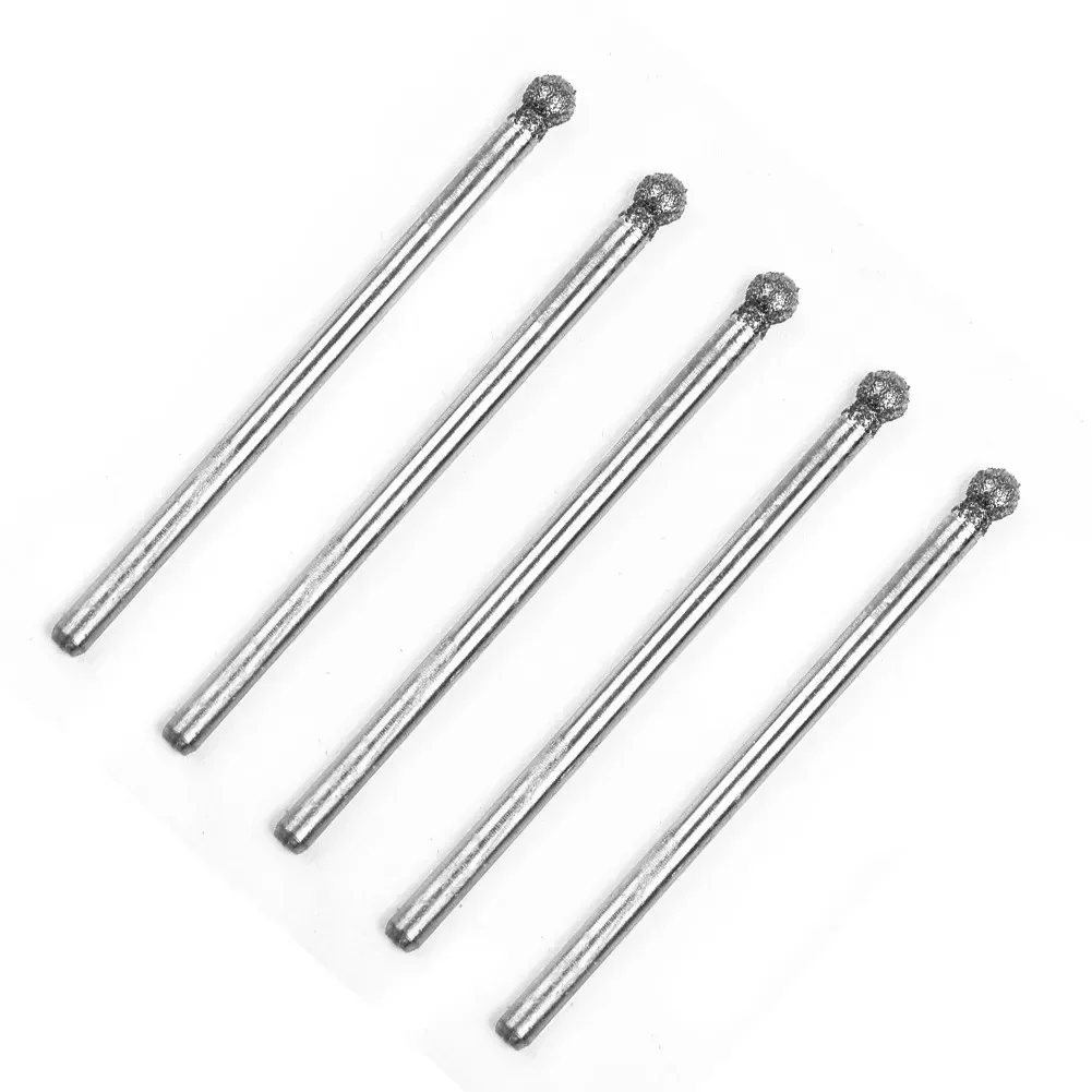 Punta da trapano per fresa diamantata rotante a sfera 0,5 mm-3 mm Rotary per cuticole Pulite Burr Manicure Punte da trapano per legno Utensili elettrici