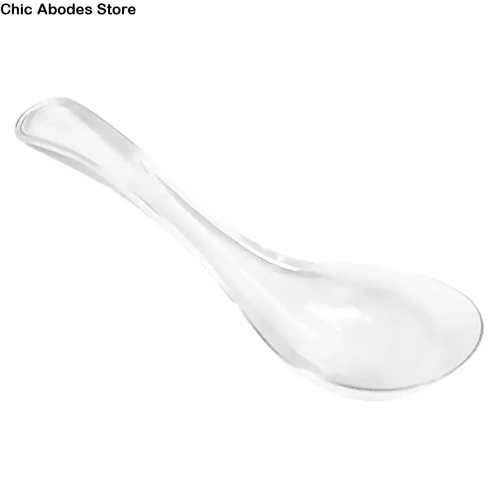 

Transparent Crystal Glass Spoon Elegant Smooth Serving Spoons Exquisite Multifunctional Condiment Spoons Party