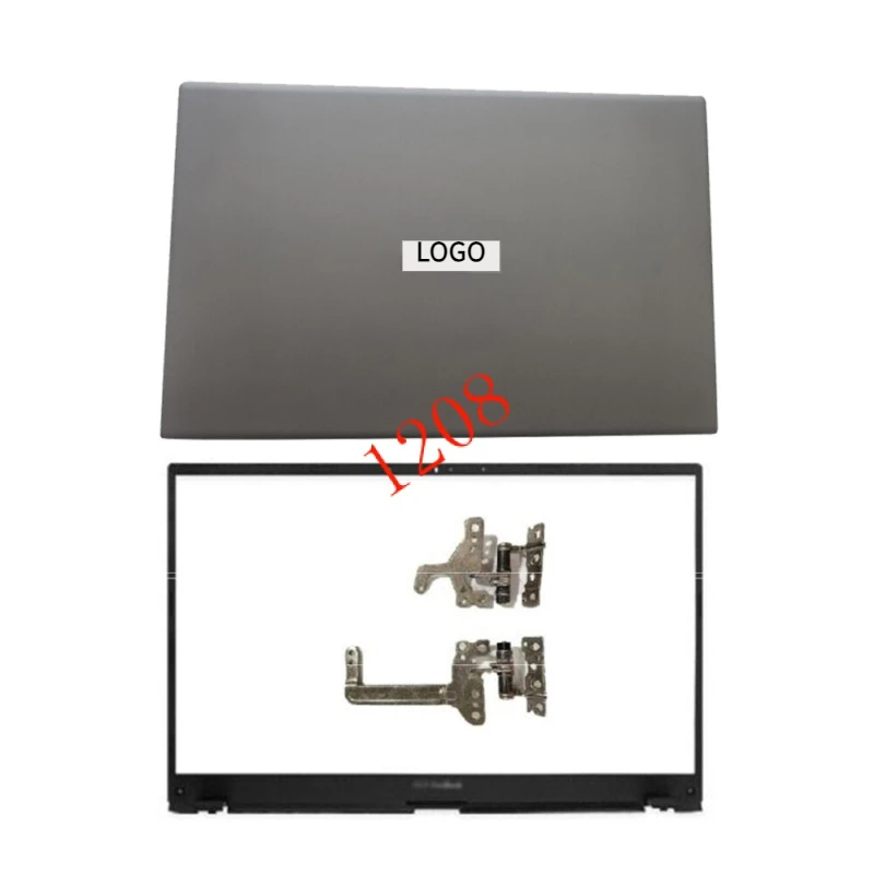 New Gray For ASUS VivoBook X512 X512U V5000F LCD Back Cover Front Bezel Hinges