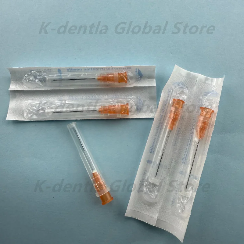 4×100Pcs/Box Dental Irrigation Needle Tip Endo Needle Root Canal Irrigation Tip 30/27G 1/2H Vent Syringe Tip Dentistry Material