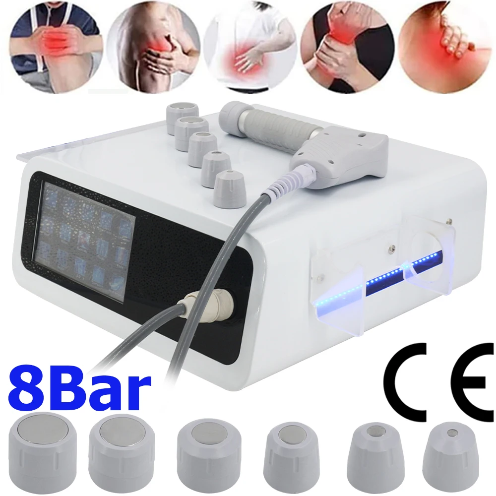 

Pneumatic Shockwave Relieve Pain ED Treatment Professional Shock Wave Therapy Machine Waist And Foot Relaxation Massager 8Bar