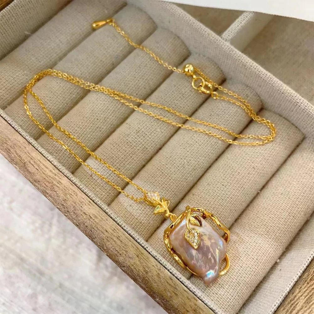 Collar de cobre con perlas para mujer y niña, accesorio de joyería de oro de 18K, temperamento de moda, regalo para fiesta