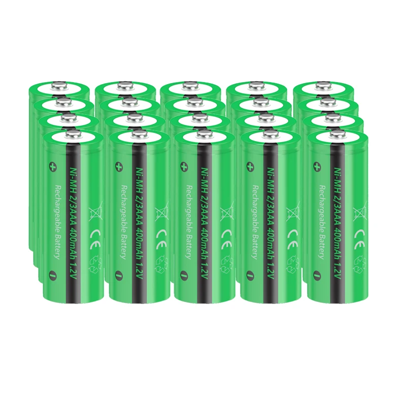 4/10/20PC PKCELL 1.2V 400mAh 2/3 AAA Ni-MH Rechargeable Battery Button top Solar Garden light Lamp Batteries