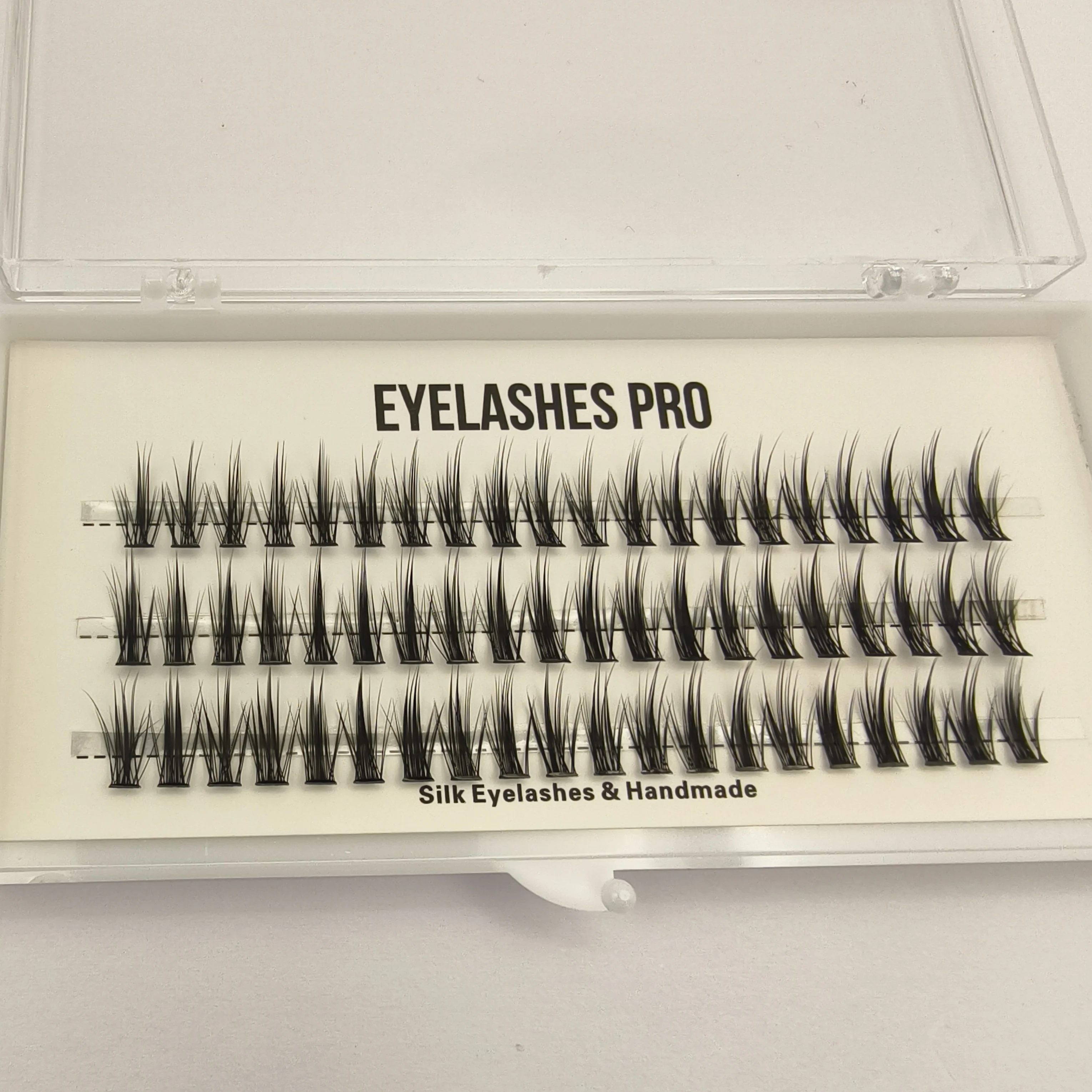 MU003 DIY Hand Made Eyelash Extension Segmented Flase Lashes Dramatic Lash Bundles Soft Ribbon Strip Eyelashes Makeup Lashes NEW