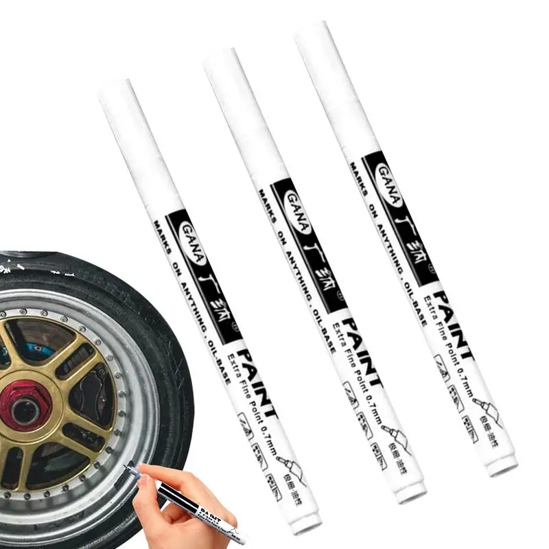 

Rim Scratch Repair Kit 3pcs Waterproof Automotive Rim Paint Pens Rim Protector Portable Wheel Scratch Repair Kit Wheel Repair