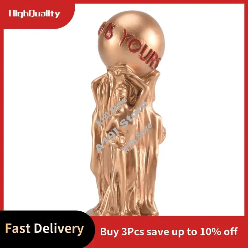 The World Is Your Statue Trophy For Office Home Decoration Birthday Graduation Ceremony Resin Statue Durable Easy To Use-New