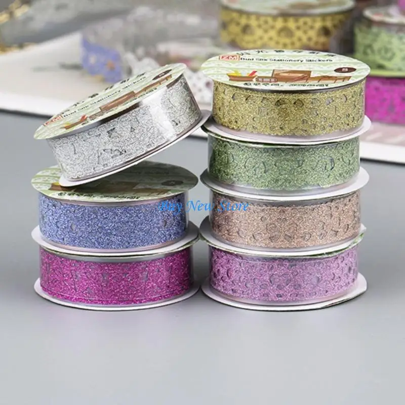 20CE 5 قطعة شريط دانتيل لامع DIY بها بنفسك ألبوم سكرابوكينغ مخطط مذكرات التعبئة هدية #5
