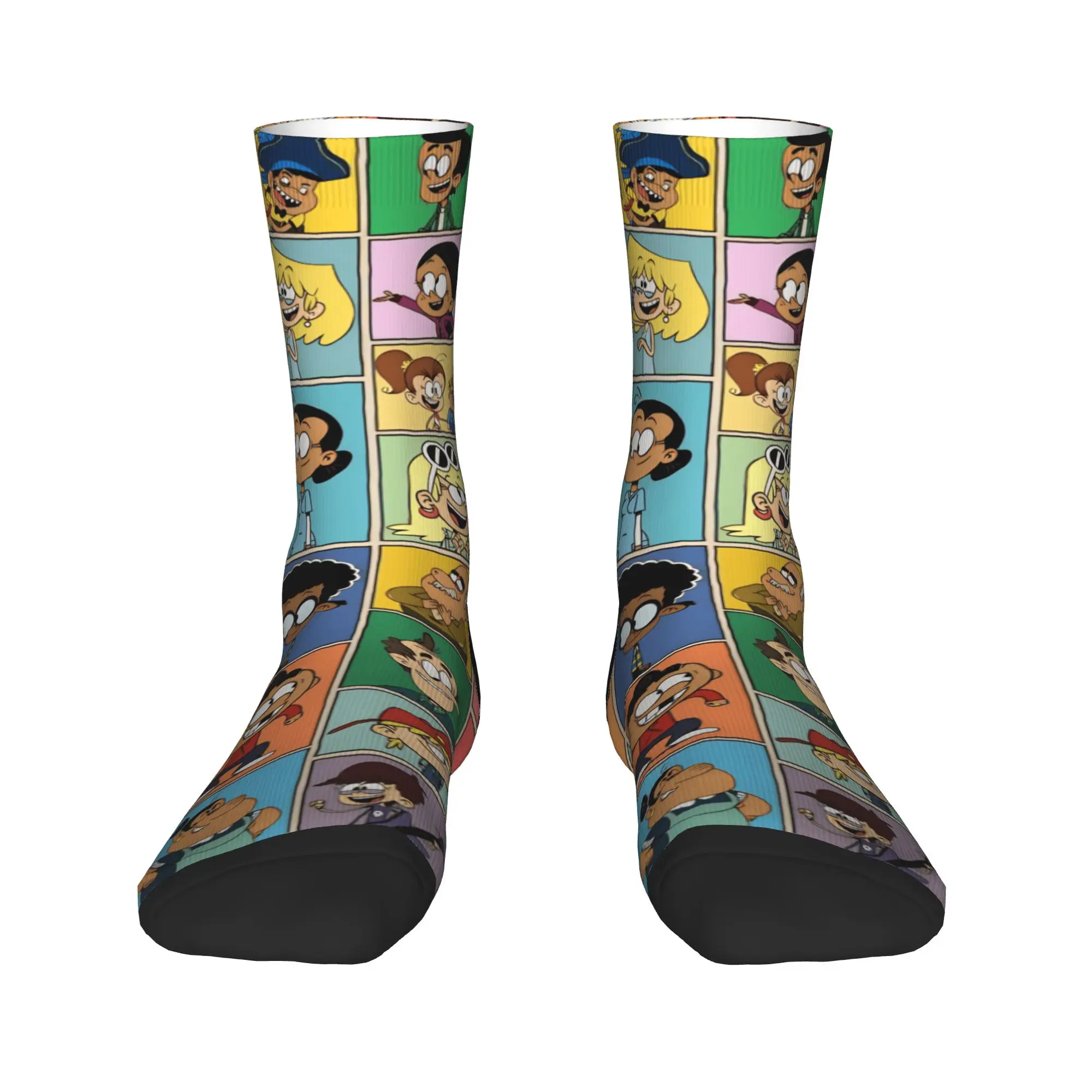 ถุงเท้าลายการ์ตูน L-Loud Houses สำหรับครอบครัว ถุงเท้าสไตล์โกธิค ถุงเท้ากันลื่นสำหรับฤดูใบไม้ร่วง ถุงเท้าผู้ชายแบบยูนิเซ็กซ์ ถุงเท้าลายกราฟิกนุ่มปานกลางสำหรับเล่นสเก็ตบอร์ด