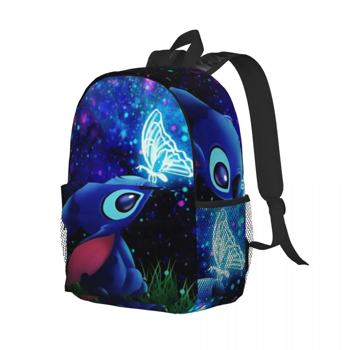 Mochila escolar casual leve impressa Disney Stitch para escola, ao ar livre, compras, escritório 15 polegadas