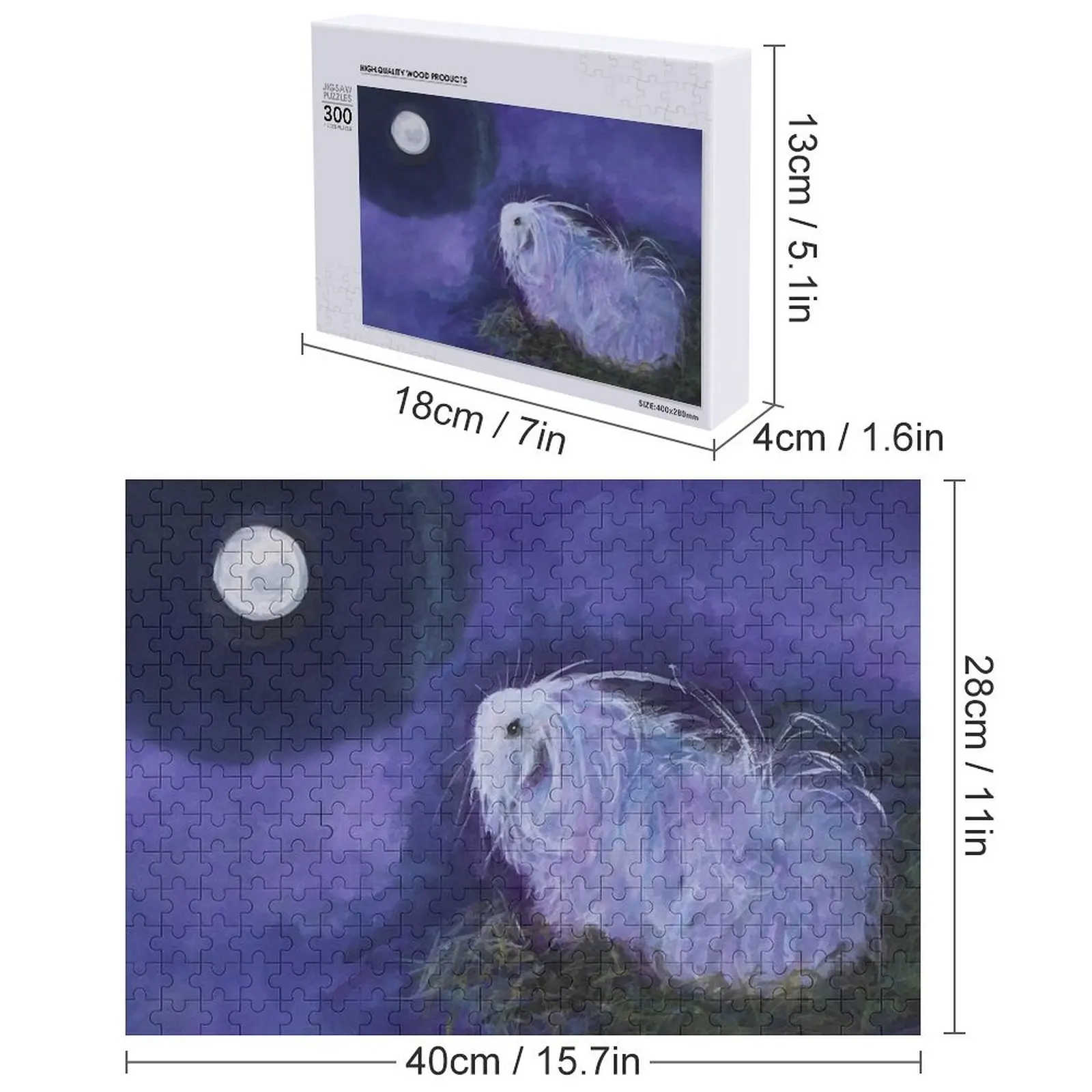 Wishing on the Moon Jigsaw Puzzle Iq Wood Name Personalize Puzzle