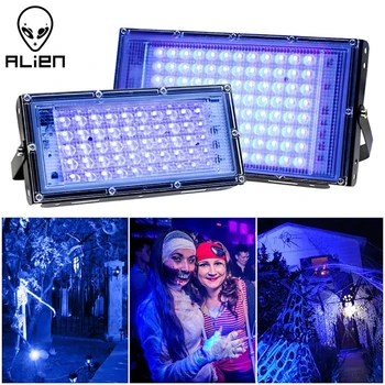 ALIEN 50W 100W LED UV Schwarz Lichter Bühne Schwarzlicht Ultraviolett Flut Effekt Licht für Halloween Weihnachten Tanz DJ Disco Party Bar