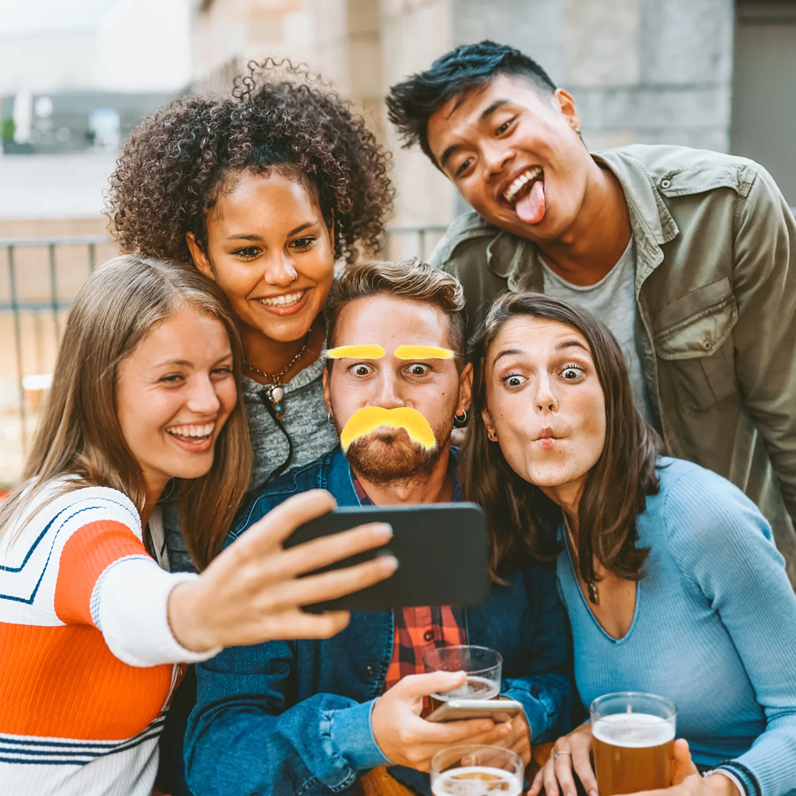 

2 комплекта, реалистичные накладные усы, набор бровей, синтетические волокна, косплей, костюм для Хэллоуина, аксессуар для волос для бороды и лица