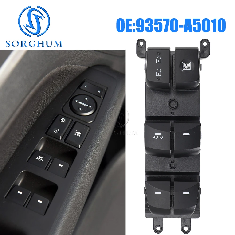 

SORGHUM 93570-A5010 93570-A5100 Car Electric Power Window Control Switch For Hyundai Elantra GT 2014 2015 2016 Auto Accessories