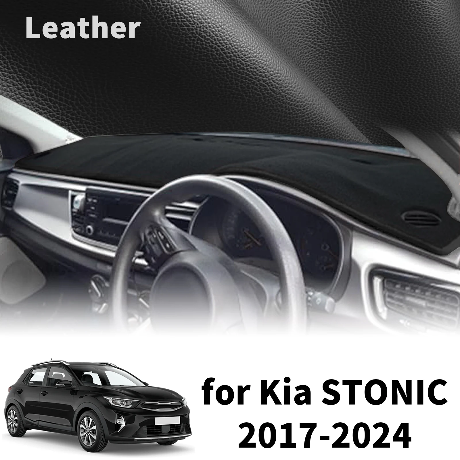 

for Kia STONIC 2017 2018 2019-2024 High Quality Dashboard Cover Dashmat Sunshade Anti‑UV Protector Dash Mat Pad Accessories