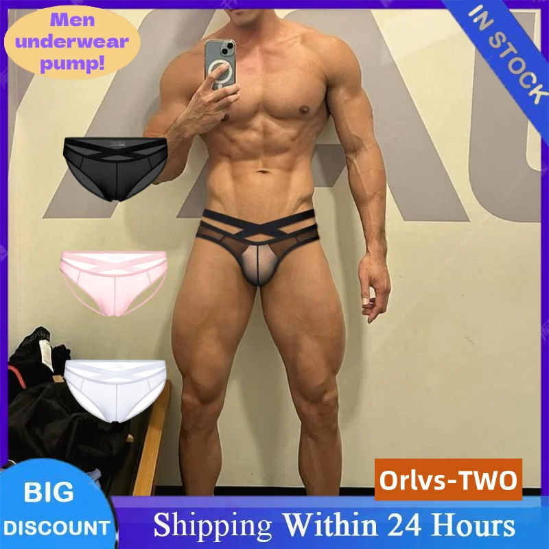 

1/2/3PCS New Men's Sexy Briefs Underwear Confortable Bikini U Convex Fashion Breathable Low Wasit Panties Sissy Cueca Underpants
