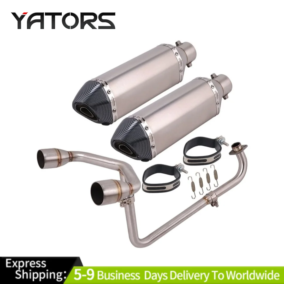 Dual Out Full Exhaust System Pipe Header Muffler For HONDA Grom MSX125 2014-2025 Exhausts Pipes