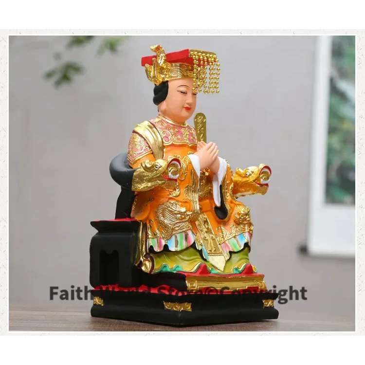 39cm large Southeast Asia HOME Shrine efficacious protection Gold plating Sea god goddess Matsu MAZU buddha FENG SHUI statue