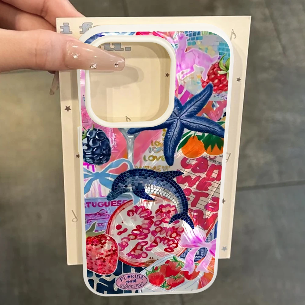 Für Xiaomi Redmi Note 10 14 13 12 Pro Plus 5G 11 Hüllen Retro Collage Dolphin INS Hülle für Redmi 12 13C 14C Stoßfeste Fallschutzhülle – Detail 4