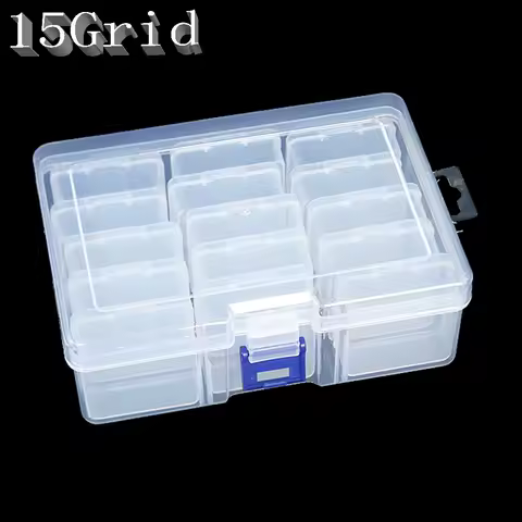 15/44pcs in 1 Set Beaded Storage Box Nail Art Jewelry Earring Seed Beads Storage Bottle DIY Diamond Painting Rhinestone Craft