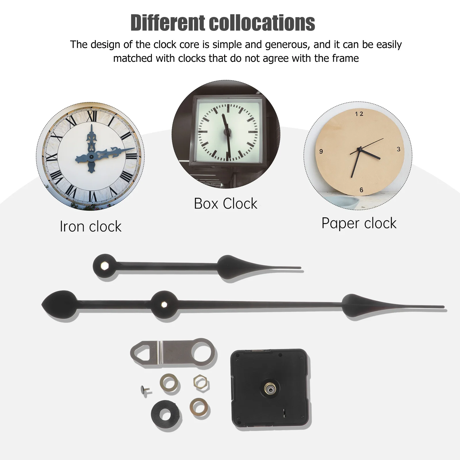 

1 set 1 Set Clock Movement Replacement Long Shaft Mechanism For Diy Home Wall Clock Repair Parts Supplies Accessory Kit