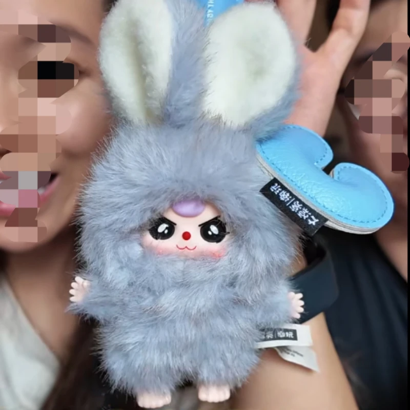 Baby Tre Super Mini Rabbit Series Scatola cieca Simpatico coniglietto Anime Figura Scatola misteriosa Borsa a sorpresa Ciondolo in peluche Bambola in vinile Giocattoli Nuovo