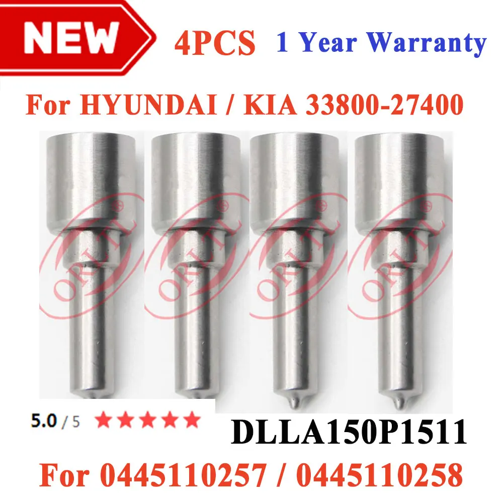 

For HYUNDAI 0445110257 0445110258 33800-27400 3380027400 Nozzle DLLA150P1511 0 433 171 932 Auto Fuel Injector Nozzle 4pcs