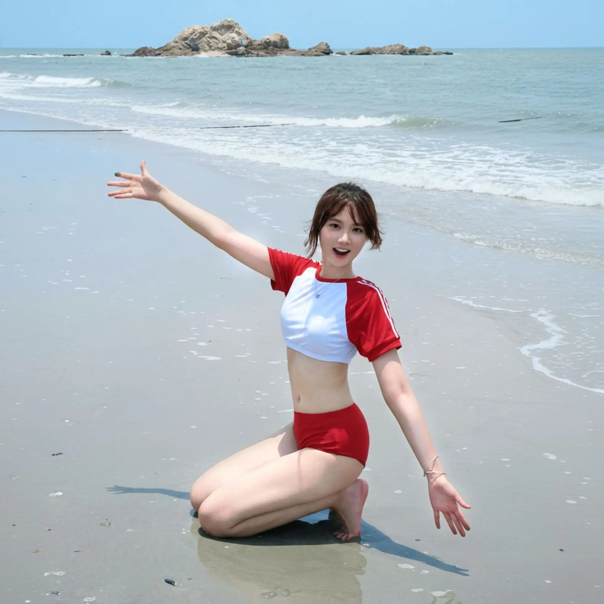 أنيمي فتاة طالب الجمباز الصالة الرياضية الزي المشجع موحدة زي فتاة المدرسة الرياضة Sukumizu تأثيري الشباب طالب سبليت #6