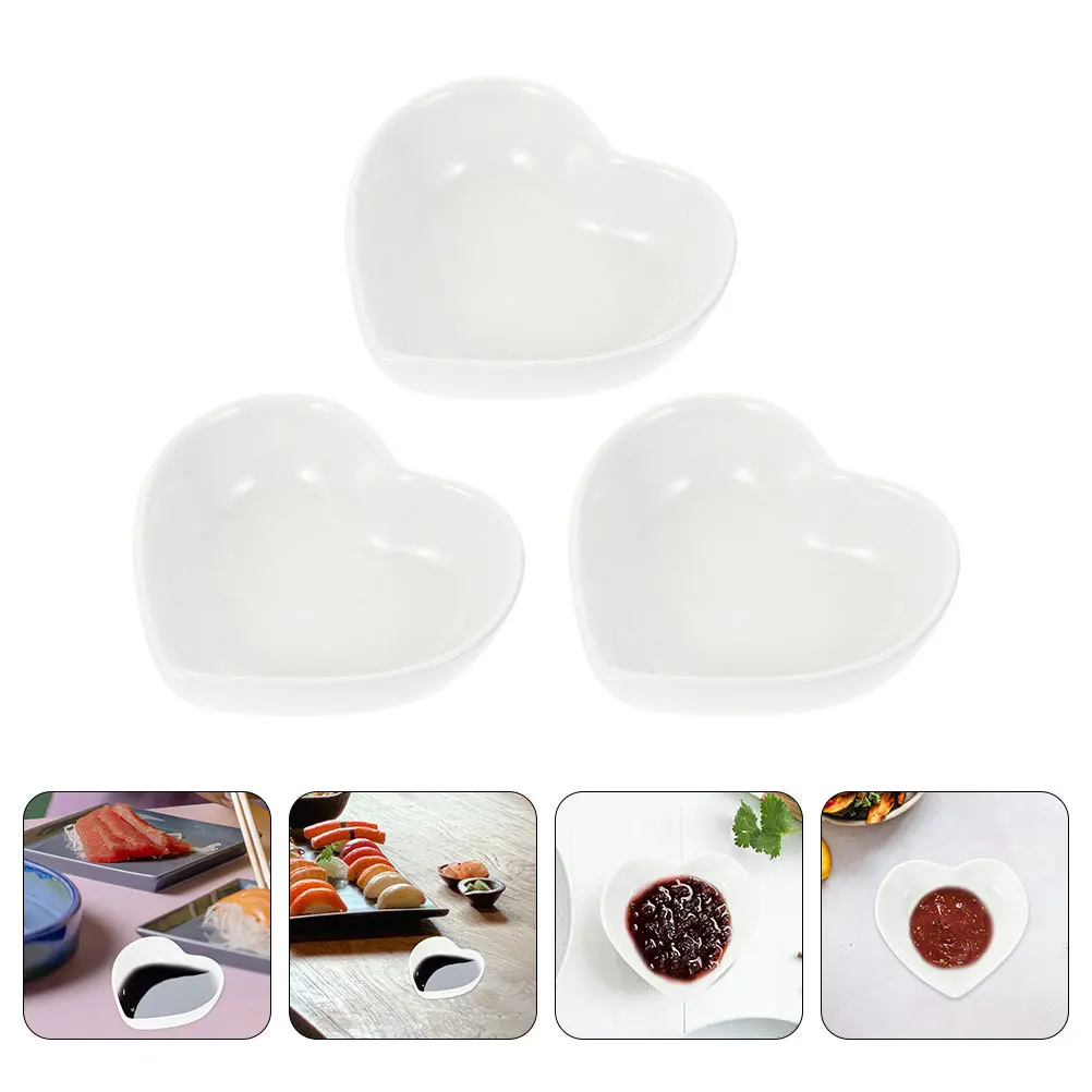 

3Pcs Ceramic Sauce Dishes Small Seasoning Plates Exquisite Soy Sauce Holder for Home Restaurant Tableware Kitchen Condiment