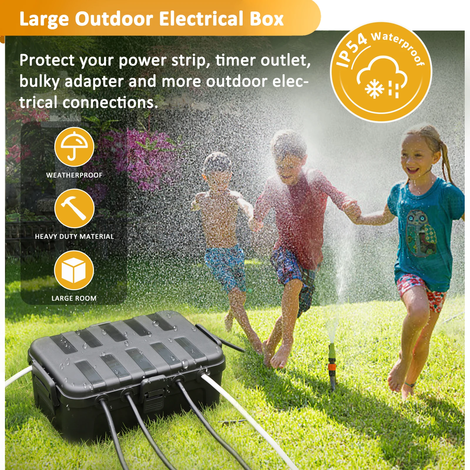 32x22x13 سنتيمتر 1 قطعة صناديق كهربائية خارجية كبيرة مع 6 قطعة متعددة الحجم لصندوق كهربائي مقاوم للماء التوصيل الخارجي/شريط الطاقة