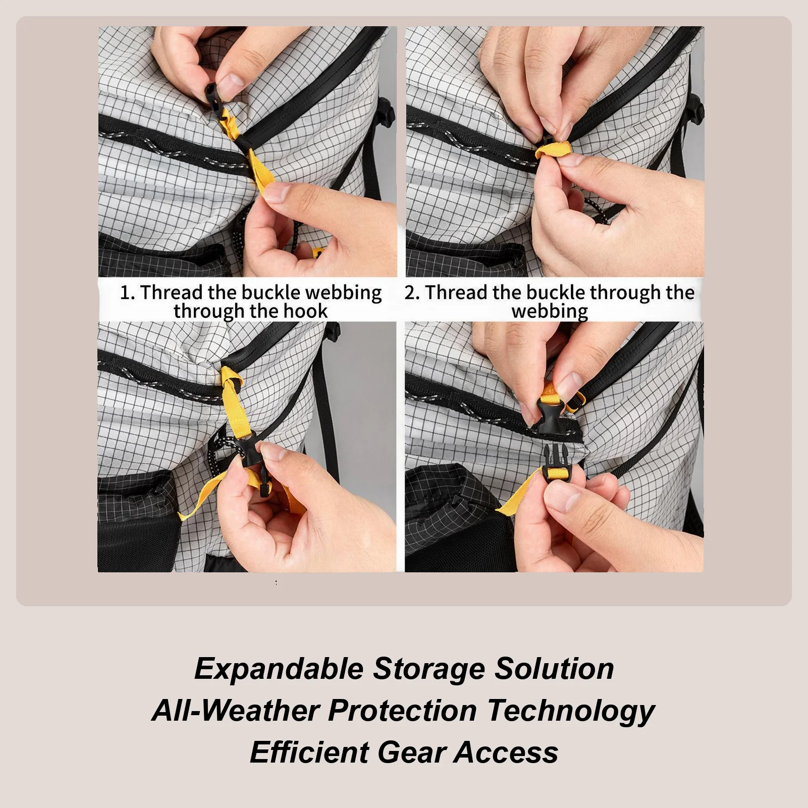 

Backpack Pouch Lightweight Mesh Bag Outdoor Multi-Purpose Accessory Pockets For Men Women Hiking Outdoor Adventures Fishing