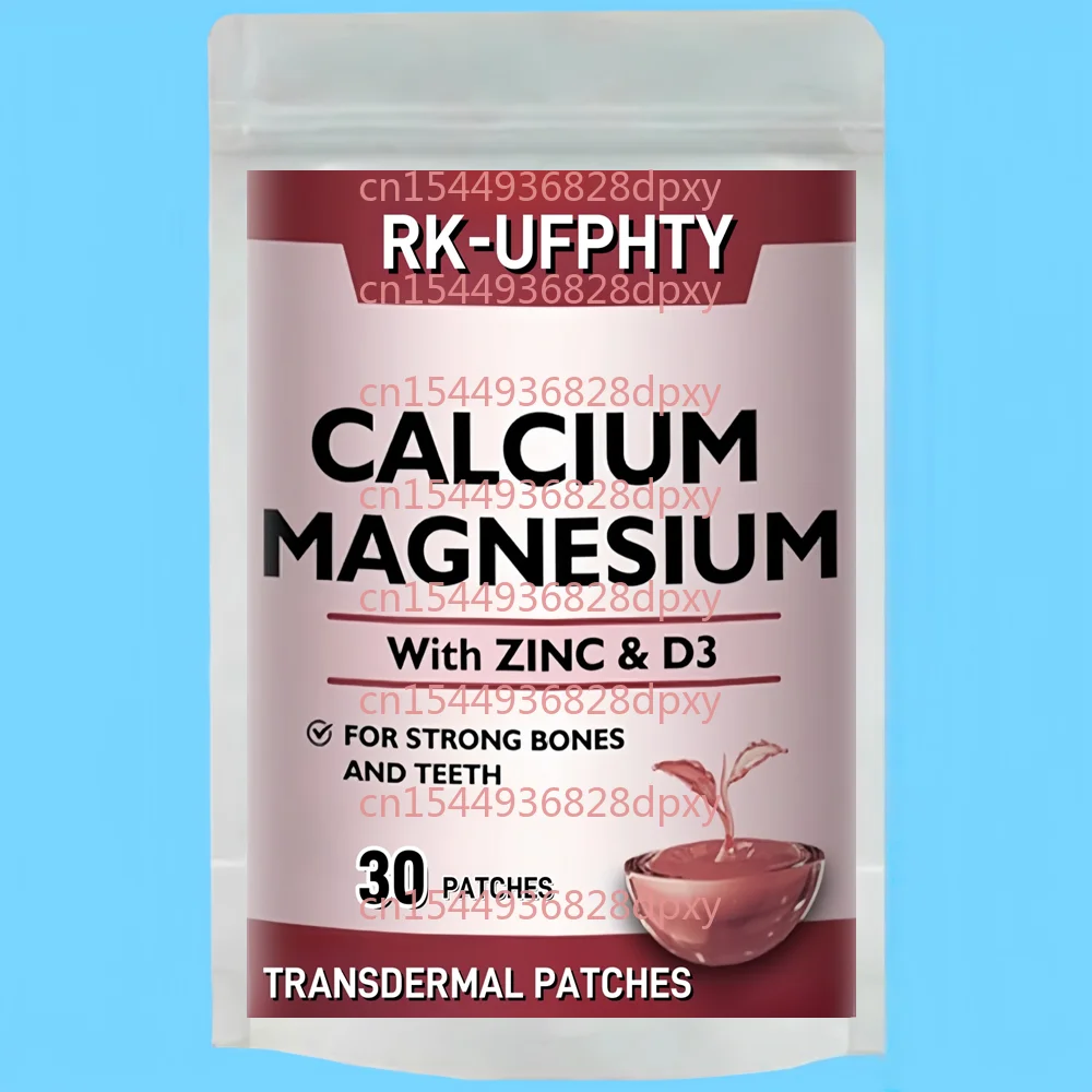 

30 Patches Calcium Magnesium Zinc with Vitamin D3 Transdermal Patches Extra Strength, for Bone and Immune Health