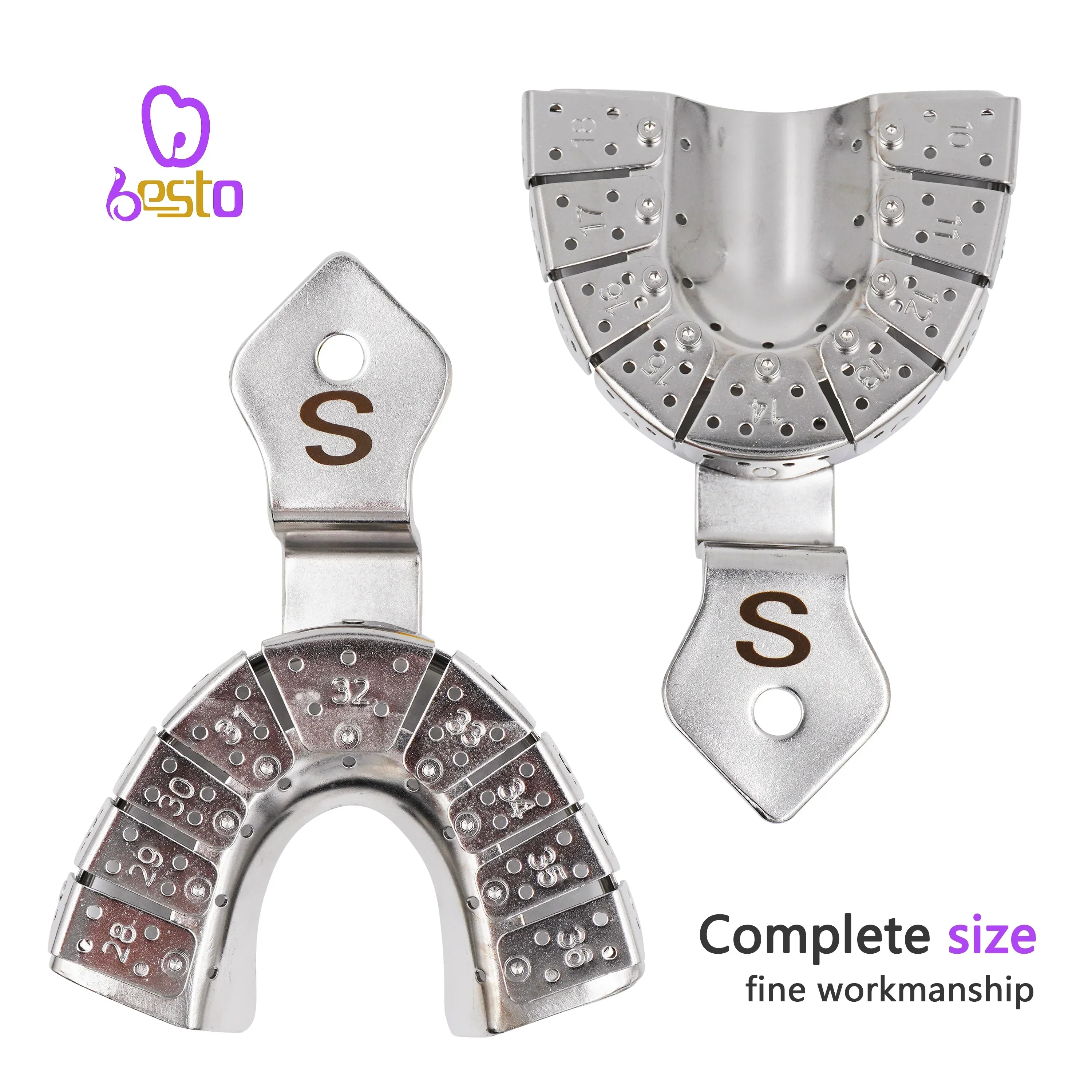 Dentists Implants Trays Autoclavables Three Sizes Upper And Lower Stainless Steel Dentals Implants Impressions Tray