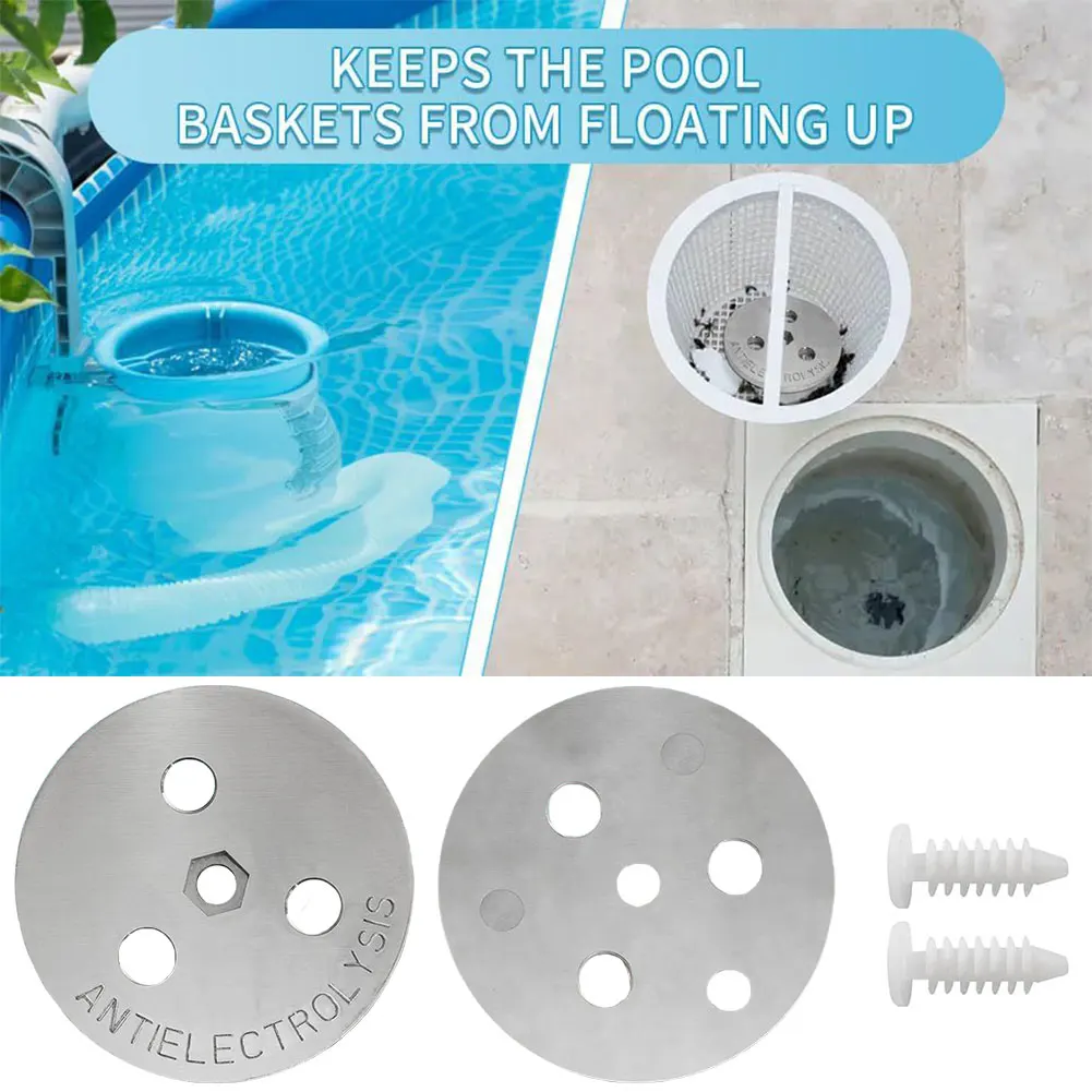 Anti-Electrolysis Weight Salt System Pool Skimmer Basket Zinc Anode Weight Zinc Anode Plate for Salt System Swimming Pools