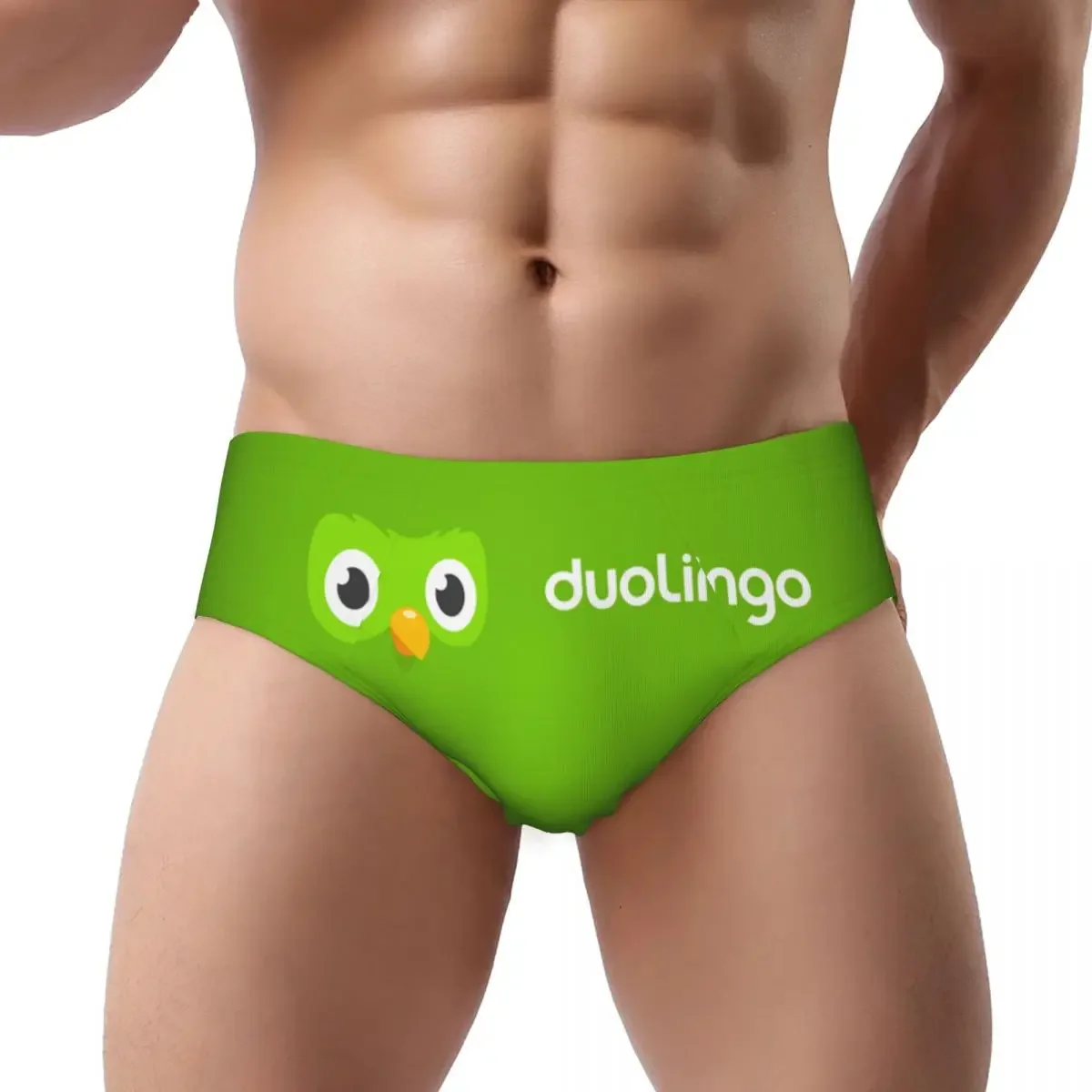Duolingo Owl Duo Men's Triangle Panties Breathable Boxer Underpants Short Underwear for Homme Man Boyfriend Gift
