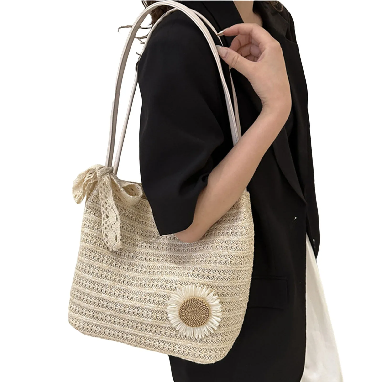 

Женская повседневная летняя сумка с эстетичным дизайном, большая вместительная сумка через плечо, идеальный подарок для себя и подруг