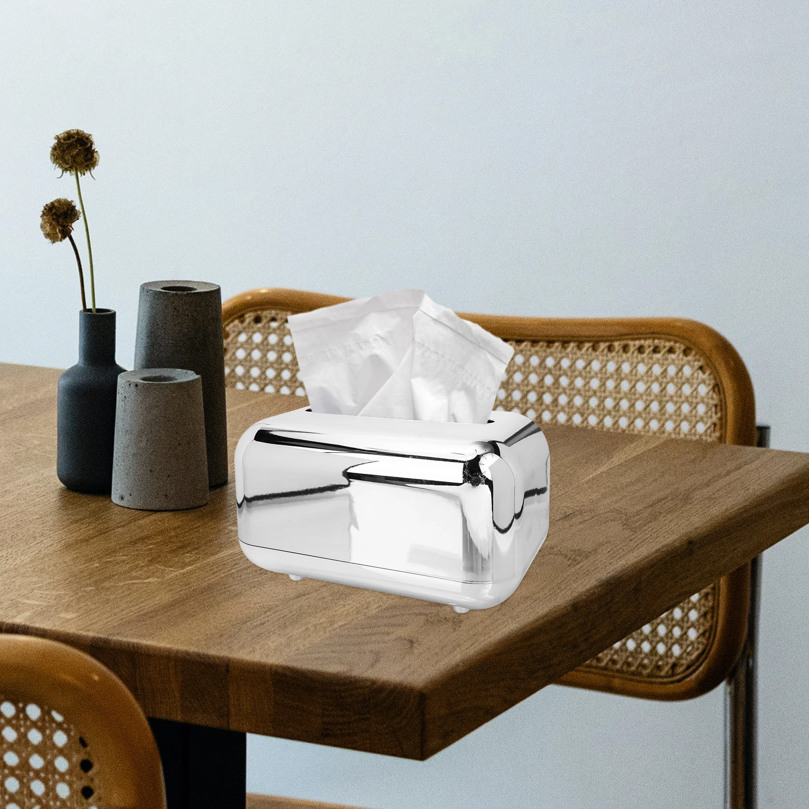 

Retro Tissue Holder Elegant ABS Lightweight Dustproof Home Office Decor Tissue Container Stylish Case Car Bathroom Travel