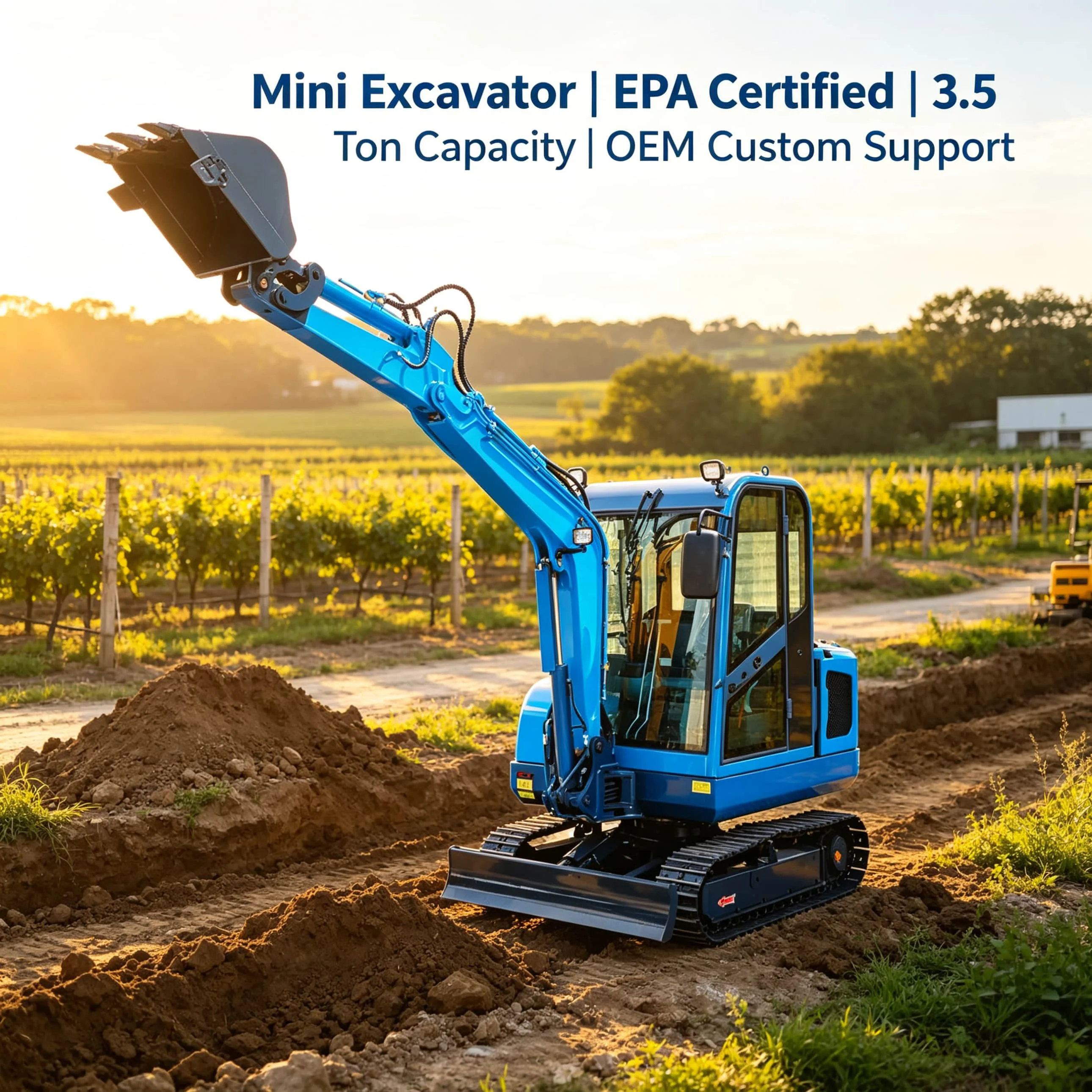EPA Kubota Mini Excavator 3 Ton Free Shipping Mini Digger Farm Small Excavator Mini Bagger Home Excavators With Customized Color