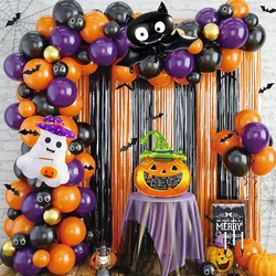 115 pezzi set di ghirlande di palloncini di Halloween zucca fantasma palloncino foil compleanno di Halloween anniversario palla decorazione del giorno dei morti