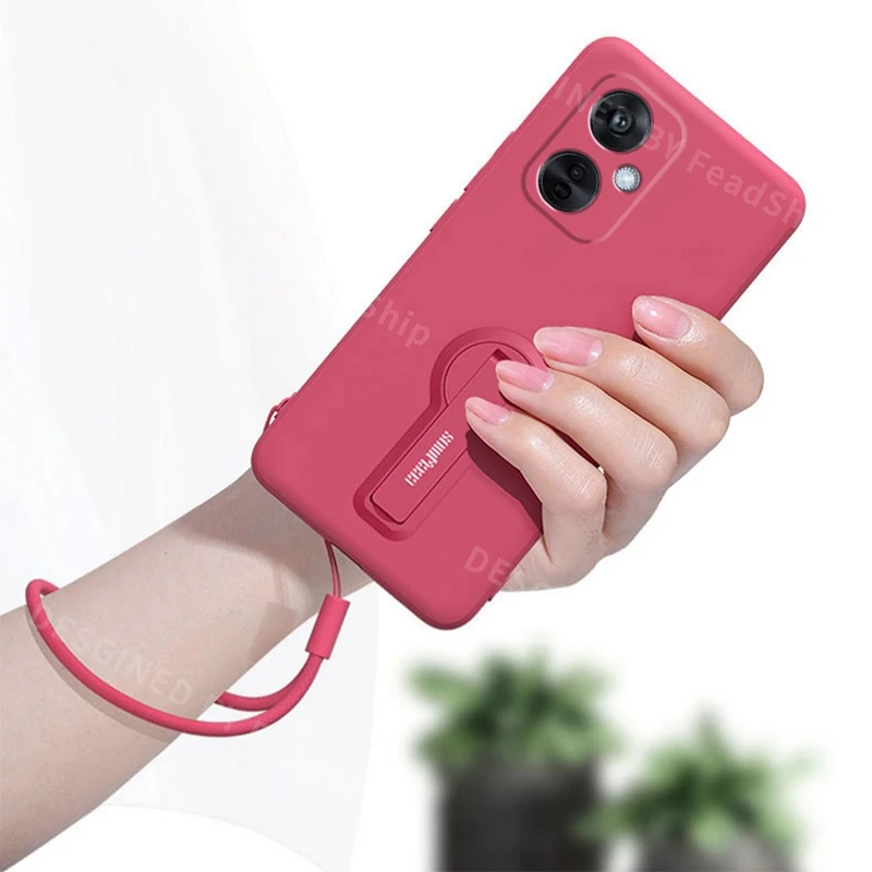 Роскошный чехол для телефона Oneplus Nord CE 3 Lite NordCE3 NordN30, жидкий силиконовый чехол, противоударный мягкий чехол с держателем, пленка для экрана